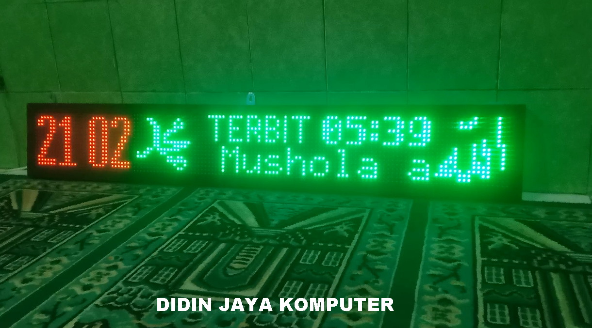 <p>Didin Jaya Komputer melayani berbagai keperluan running text, cctv, website, jadwal sholat digital, videotron, fingerprint, keperluan kasir dan produk IT lainnya sesuai kebutuhan anda dengan harga terjangkau. Kami memberikan produk dan pelayanan terbaik kepada anda, agar anda dapat memperolehÂ Â banyak keuntungan dari kami.</p>